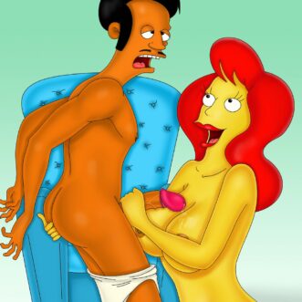 Interracial fucking in Simpson porn Apu Nahasapeemapetilon Cartoon Cum
