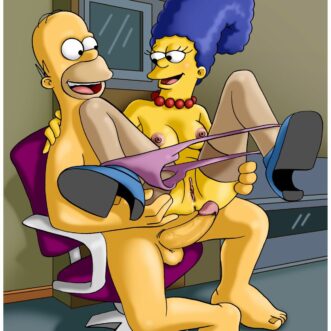Homer and Marge Simpson Porn Marge Simpson Threesome Cartoon
