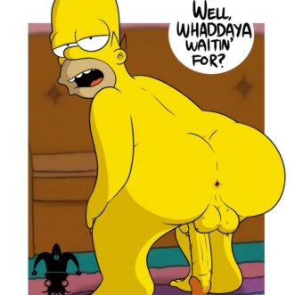 Homer Butt Homer Simpson Threesome Cartoon