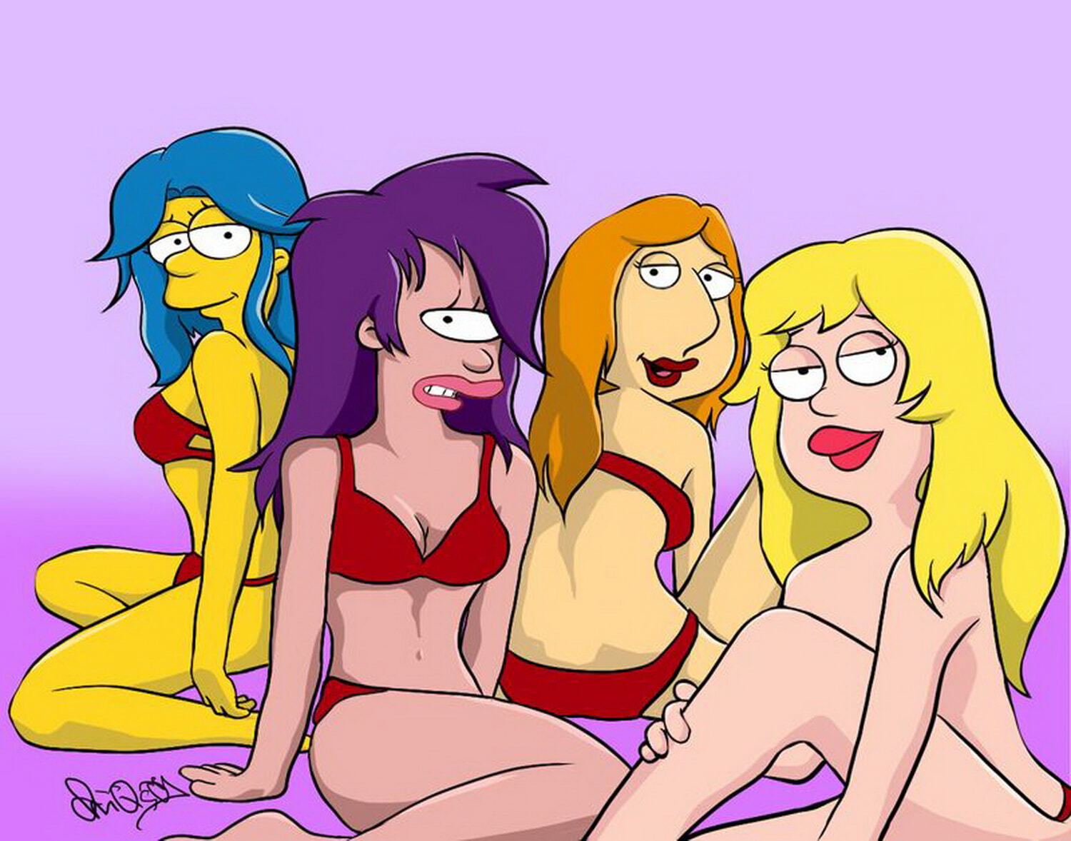 Lois Griffin and Marge Simpson Porn