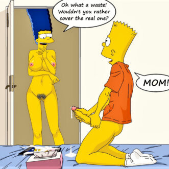 Marge and Bart Nude Bart Simpson Cartoon Cum