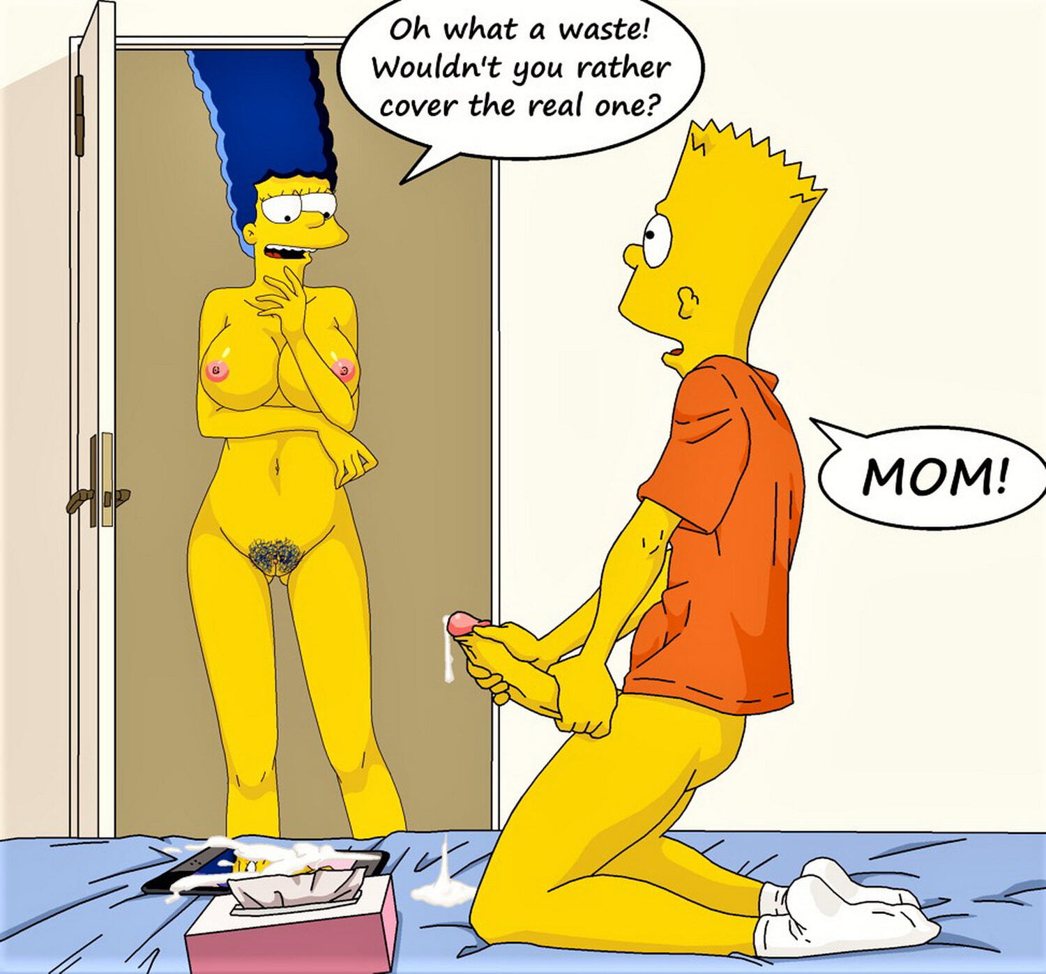 Marge and Bart Nude 13