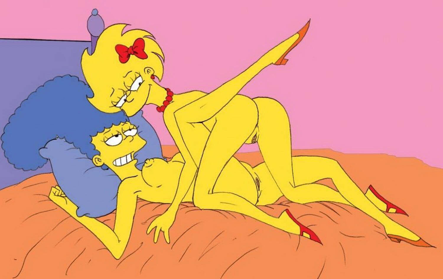 Marge and Lisa Lesbian Sex 11